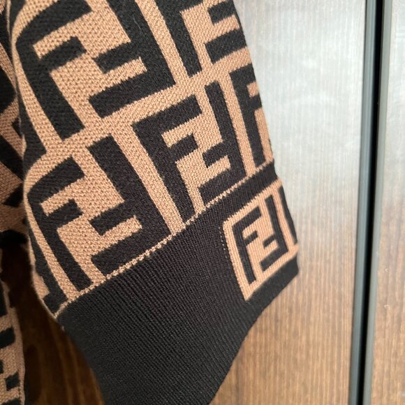 Fendi Brown Forever-FF Knit Dress Throw It On Turn It Up - Picture 4 of 8